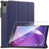 Heioloo Custodia per Lenovo Idea Tab Pro Gen 2 2025 Cover in Pelle Case, + [1 Pezzi] Vetro Temperato Pellicola Protettiva [Auto Svegliati/Sonno][Supporto Funzione ] [Anti-Scratch] Blu