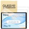 KUSINHOKA Vetro Temperato per ALLDOCUBE iPlay 70 10.1 Pollici, [2 Pezzi] Durezza 9H Pellicola Protettiva, [Anti-Graffio], [Senza Bolle], HD Trasparente Protezione Schermo Protector Film