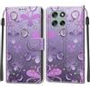 KENHONER Custodia per Motorola Moto G56 5G, fiore | Portafoglio Pelle PU, Magnetica, Resistente Agli Urti, Scomparto Carte Credito, Pieghevole, Flip Libro, Motivo