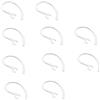 BWOFJGWH 10 Ganci per Cuffie Bluetooth, Clip Auricolare Girevole, Gancio Regolabile, Clip Auricolare, Ganci di Ricambio, Materiale Plastico, App, Chiaro 6,3mm