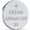 Zarivy Batteria a bottone CR2430 da 3 V, 2 pezzi, ideale per dispositivi elettronici, orologi e giocattoli.