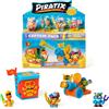 PIRATIX ADVENTURE WORLD PIRATIX Golden Treasure Series -Captain Pack Tina Thunder.Include 4 Piratix; 1 capitano d'oro e 1 pirata a sorpresa, 4 accessori, 1 fortezza, 1 cannone, 2 tesori esclusivi e 2 bandiere.Confezione 3 su