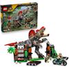 LEGO Jurassic World Fuga dal Dinosauro Spinosauro - Giocattolo Interattivo con una Figura di Dinosauro, una Moto e 2 Minifigure - Regalo di Compleanno per Bambini e Bambine da 9 Anni in su - 77982