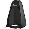 Wolfwise Tenda ad Apertura Istantanea Pop-Up, per Campeggio Spiaggia Bagno Spogliatoio Doccia Riparo Privato, WC, Toilet, Larghezza 40" (100 cm), Altezza 75" (190 cm), Nero