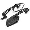 evomosa Specchio laterale moto regolabile angolo specchio posteriore 8mm 10mm per moto Scooter Cafe Racer Bobber (A)