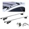 farbrothersonline COMPATIBILE CON DR 4.0 5p dal 22 in poi BARRE IN ALLUMINIO PORTABAGAGLI PORTA BOX 135CM PER TETTO AUTO CON REALING RIALZATO APERTO DI SERIE BARRA