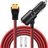 Thlevel Cavo Presa Accendisigari Compatibile con XT60 Cavo Ricarica 14AWG | 3 Metri con Interruttore e Indicatore LED per Pannelli Solari Inverter Automobilistici per Auto Barche