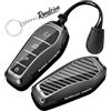 Rondrive Custodia portachiavi compatibile con BYD Seal U DM-I Song Plus EV Atto 2 Atto 3 Dolphin Surf Sealion 7 metallo chiave auto custodia portachiavi in fibra di carbonio nero