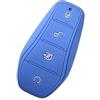 mophrati Custodia protettiva per chiavi morbida ed elastica per Byd Atto Facile utilizzo Protezione a 360° Custodia in gel di silice siliconica per auto , Azzurro , 9×5 cm