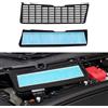 TSTESE Confezione da 2 accessori di ricambio HEPA per filtro dell'aria compatibili con Tesla Model 3 2023 2022 2021 Kit filtro abitacolo adattatore copertura protezione aspirazione filtro HEPA esterno