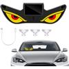 Sidaqi Luce Solare per Occhi da Diavolo per Finestrino Auto Wireless Dinamica Occhi da Demone Luce di Avvertimento USB Ricaricabile Occhi a LED per Auto SUV Camion Furgoni Parabrezza - 1PC