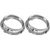Ixaundd Fari Anteriori Anello Staffa Di Montaggio Per Faro LED Rotondo Da 7 Pollici Per Auto Per Jeep Per Staffa Per Wrangler JK 7. Fanale Proiettore(Silver 2 piece)