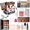 FantasyDay Set di Trucchi, FantasyDay Kit di Bellezza Cosmetici Kit per Occhi, Viso e Labbra - Natale Regalo Xmas Makeup Gift Set con Correttore, Rossetti, Lucidalabbra, Palette Ombretti, Mascara, Trousse, Fard