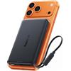 Baseus PicoGo AM52 Power Bank, Qi2.2 Magsafe Powerbank 10000mAh, Ricarica Wireless Ultraveloce da 25 W, Cavo USB C integrato, Ricarica PD da 45 W, Batteria Esterna Magnetica per iPhone 17/16 Pro Max