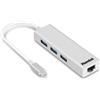 Hamlet XHUB331TCL replicatore di porte e docking station per laptop USB 3.2 Gen 1 (3.1 Gen 1) Type-C Bianco