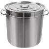 Jolre Set di 3 pentole e padelle, 35/50/70 litri, pentole, zuppe, stufati, pentole in acciaio inox 201, pentole in acciaio inox, grandi pentole in acciaio inox con coperchi in acciaio inox (50 l)