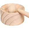 Generisch Dumpling Maker - Non-stick Wooden Dumpling Wrapper Press, Easy Manual Skin Shaper Kitchen Gadget | Legno solido 8 cm Diametro 3 cm Height Design with Ball Handle 3,5 cm Ideal For Home Cooking