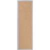 carpetfine Tappeto Sisal Passatoia 75x350 cm tessuto a mano con bordo in cotone grigio chiaro | Tappeto antiscivolo Uni in tessuto piatto di fibre naturali per soggiorno e camera da letto
