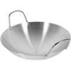 UPKOCH Wok Acciaio Inox 10 Pollici Fondo Tondo Padella Grande Capacità Doppio Manico Adatta Fornelli Gas Riscaldamento Uniforme Frittura Barbecue Casa