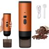 UEXEDO Macchina da caffè espresso elettrica, portatile, 3 in 1, ricaricabile, compatibile con caffè macinato e capsule, per ufficio, campeggio, escursionismo (arancione)
