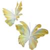 F Fityle 2 Pezzi di Farfalle Artificiali Decorative, Grandi Farfalle per Decorazioni Nuziali, Oggetti di Scena per Foto, Farfalle Giganti per Matrimoni, Centri, giallo