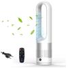 UEXEDO Ventilatore a colonna senza pale, ventilatore a colonna silenzioso da 56 cm, oscillazione 60°, telecomando con timer da 8 ore, velocità 4000-5600 giri/min, ventilatore a torre senza pale per