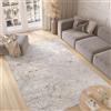 TAPISO Valley Tappeto Soggiorno Pelo Corto Design Moderno Motivo Astratto Geometrico Strisce Sfumato Tonalità Grigio Gray Salotto Camera Sala Ufficio Oeko-Tex 80 x 150 cm