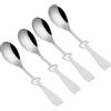 Opilroyn Cucchiaini da caffè, a forma di cuore, in acciaio inox, cucchiai da dessert a forma di cuore, 4 pezzi, graziosi utensili a forma di cuore, per caffè, dessert, insalata e bevande