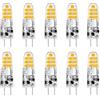 HUAMu Lampadina LED G4 3W, equivalente alogeno 30W, 300LM, Bianco Caldo 3000K, 12V, Non dimmerabile, Lampadina piccola a risparmio energetico per cappe/lampadari, 10 pezzi