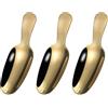 Cabilock 3 Pezzi Mini Paletta in Acciaio Inox per Farina e tè, cucchiai dosatori Dorati, Acciaio Inossidabile Oro Cucchiai per caffè tè Frappè Dessert Gelato, 9x3cm