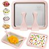LAIKAIEU Macchina Gelatiera Istantanea Con 2 Spatole, Padella Per Gelato DIY Rolling Ice Cream Maker Per Adulti E Bambini, Per Panna Fatta in Casa, Yogurt Gelato, Sorbetto (Rosa,26 * 21CM)