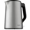 MEDION Bollitore in acciaio inox (1,5 L, 2.200 W, base a 360°, funzione mantenimento, LED, doppia parete, MD12105) argento
