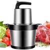 QIAKEFE Hachoir elettrico 5L, con Ciotola in Acciaio Inox 500W, Frullatore Tritatutto Multifunzione per Verdure, 5 Livelli di Velocità, 6 Lame Rimovibili per Carne, Verdure e Frutta (6L)