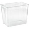 aro Contenitore con coperchio, plastica, 58.2 x 38 x 45.8 cm (La x Pr x Al), 67 L, trasparente