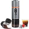 CONQUECO Macchina da Caffè Espresso Portatile - Caffettiera Elettrica da Viaggio con Batteria - per 12V Auto e Camion e Campeggio - Compatibile con la Capsula Nespresso e la Capsula L'or