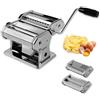 Reber Macchina Manuale per la Pasta in Acciaio, Tirapasta con Rulli 150 mm