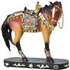 F Fityle Statua di cavallo Decorazione Figurina di animali, regalo, centrotavola, ornamento da tavolo, scultura in resina di cavallo per libreria, soggiorno, Marrone