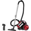 QIAKEFE Aspirapolvere senza sacchetto, 2000 W Aspirapolvere potente, aspirapolvere scopa con filtrazione ad alte prestazioni e design silenzioso, cavo 4,5 m, per pavimenti, moquette e peli di animali