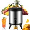 QIAKEFE Thermos - Dispenser per bevande calde e fredde, fontana isolata, dispenser per bevande in acciaio inox, contenitore termico con rubinetto portatile per campeggio ristorazione (6L)