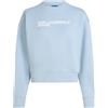 KARL LAGERFELD JEANS Donne Regular Essential Logo Sweatshirt Blu celeste L