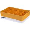 osama home PANTONE Organizer Armadio e Cassetti Salvaspazio 1 Pezzo 12 Scomparti Biancheria Accessori, Organizer Cassetti Bagno Camera Portaoggetti, Organizzatore Armadio Cassetti Pieghevole 32x22x10 cm, Ocra