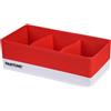 PANTONE Organizer Armadio e Cassetti Salvaspazio, 1 Pezzo 3 Scomparti Biancheria e Vestiti, Organizer Cassetti Bagno Camera da Letto Portaoggetti, Divisori per Cassetti Pieghevole 32x16x10cm, Rosso