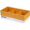 PANTONE Organizer Armadio e Cassetti Salvaspazio 1 Pezzo 3 Scomparti Biancheria e Vestiti, Organizer Cassetti Bagno Camera da Letto Portaoggetti, Divisori per Cassetti Pieghevole 32x16x10 cm, Ocra