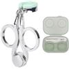 Fukaisu 2 Pezzi Applicatore e Rimozione Lenti a Contatto Strumento, Placcato Argento Accessorio per Lenti a Contatto con Custodia da Viaggio Portatile per Occhi Sensibili
