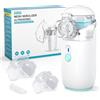 NAHKZNY Aersol Portatile Silenzioso Macchina Aerosol per Adulti e Bambini con 2 Maschere e Boccaglio Aerosol Ultrasuoni Ricaricabile con USB per Viaggi e Casa