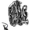 Generico Dog Iron paw Chain Leash,Big Chain Leash for Small Dog Funny (Silver, 1.5m)