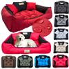 KING DOG Letto per Cani Piccolo Taglia S 55x45 cm | Personalizzazione - Nome del Cane | Cuscino Impermeabile | Divano Adatto al Lavaggio | Cuccia Interno | Brandina Rosso