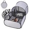 gresonic Box portatile per animali domestici con tunnel, tenda pieghevole per gatti e gattini, leggera e interattiva per piccoli animali, uso interno ed esterno, per casa, campeggio e viaggi (grigio, M)