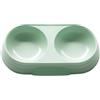 Generic 1pc Verde Cani e Gatti Alimentazione Doppia Ciotola di Plastica Ciotola di Alimentazione Doppia Ciotola Pet Bowl Acqua Potabile Alimentazione