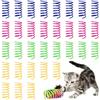 Maxentico 32 Pezzi Giocattolo a Molla per Gatti, Giocattoli Interattivi per Animali Domestici, Molle a Spirale Colorate in Plastica Durabile, per Gattino e Animali per Uccidere il Tempo (4 Colori)